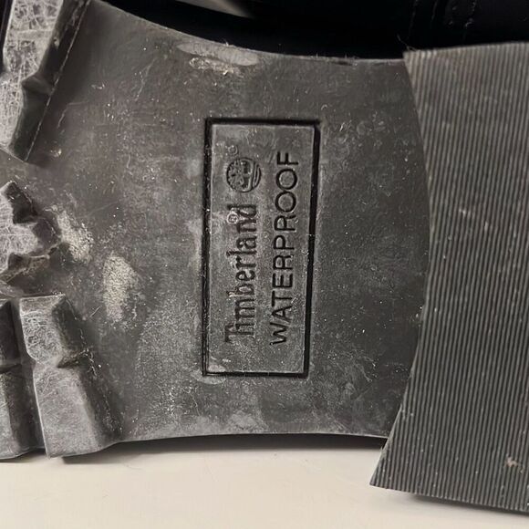 Timberland Women's Black Slip On Waterproof Leather High Riding Boots - Picture 10 of 10